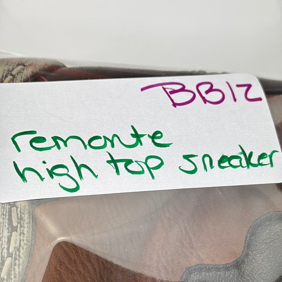 Remonte Chic Burgundy Leather Lace-Up Bootie High- Top Sneakers - Picture 11 of 11